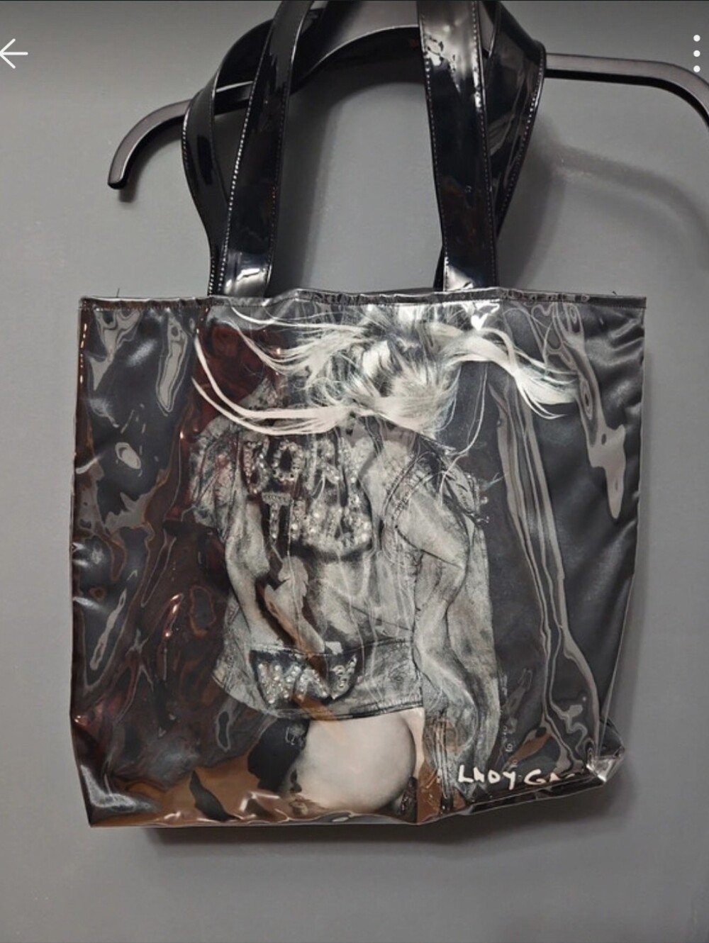 Vintage Lady Gaga "Born This Way" Tour Vinyl Tote Bag NWOT